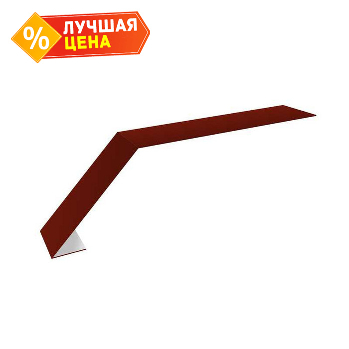 Планка капельник 100х60 0,45 PE с пленкой RAL 3009 оксидно-красный