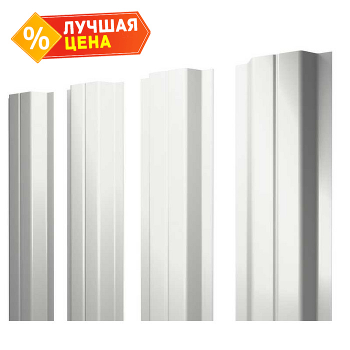 Штакетник П-образный А Grand Line 0,45 Полиэстер RAL9003 Сигнальный Белый